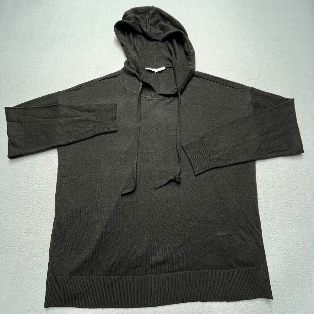 Luxury Premier Collection‎ Mens Cashmere Blend Hoodie Sweater Black Medium M
